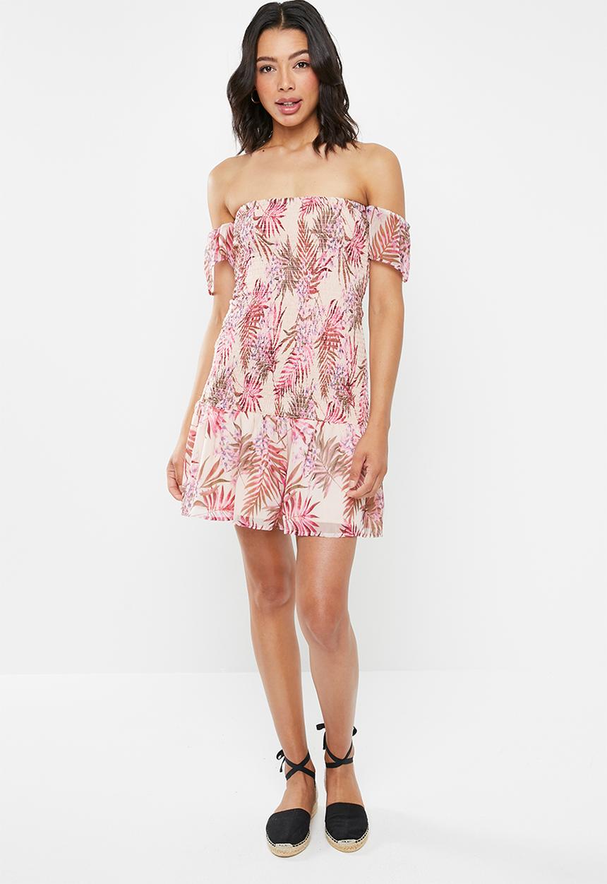 Cotton On - Woven pia shirred mini dress - pink
