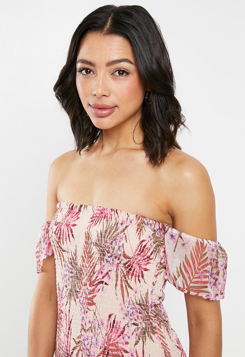 Cotton On - Woven pia shirred mini dress - pink