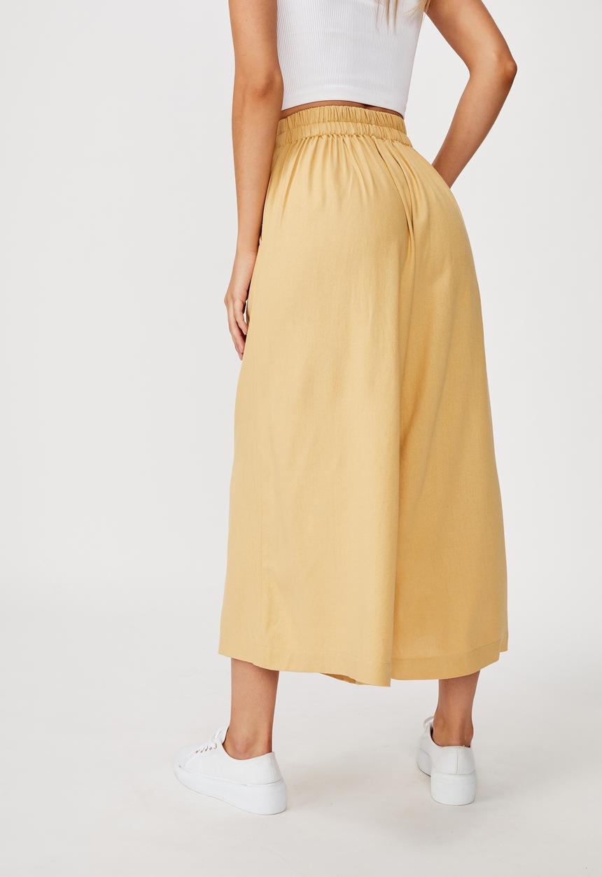 Cotton On - Luna button culotte - yellow 