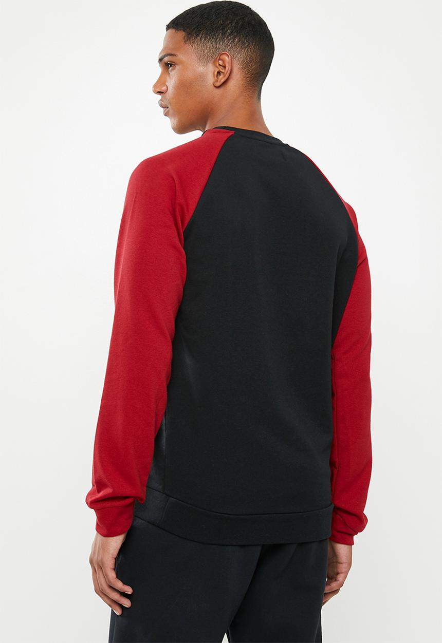 Nike - Jumpman classics fleece crew sweater - black & red