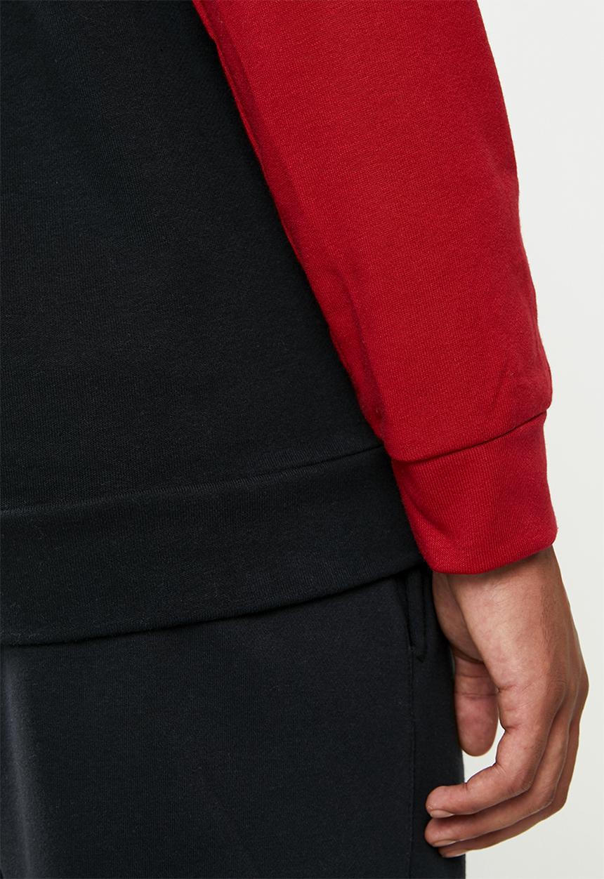 Nike - Jumpman classics fleece crew sweater - black & red