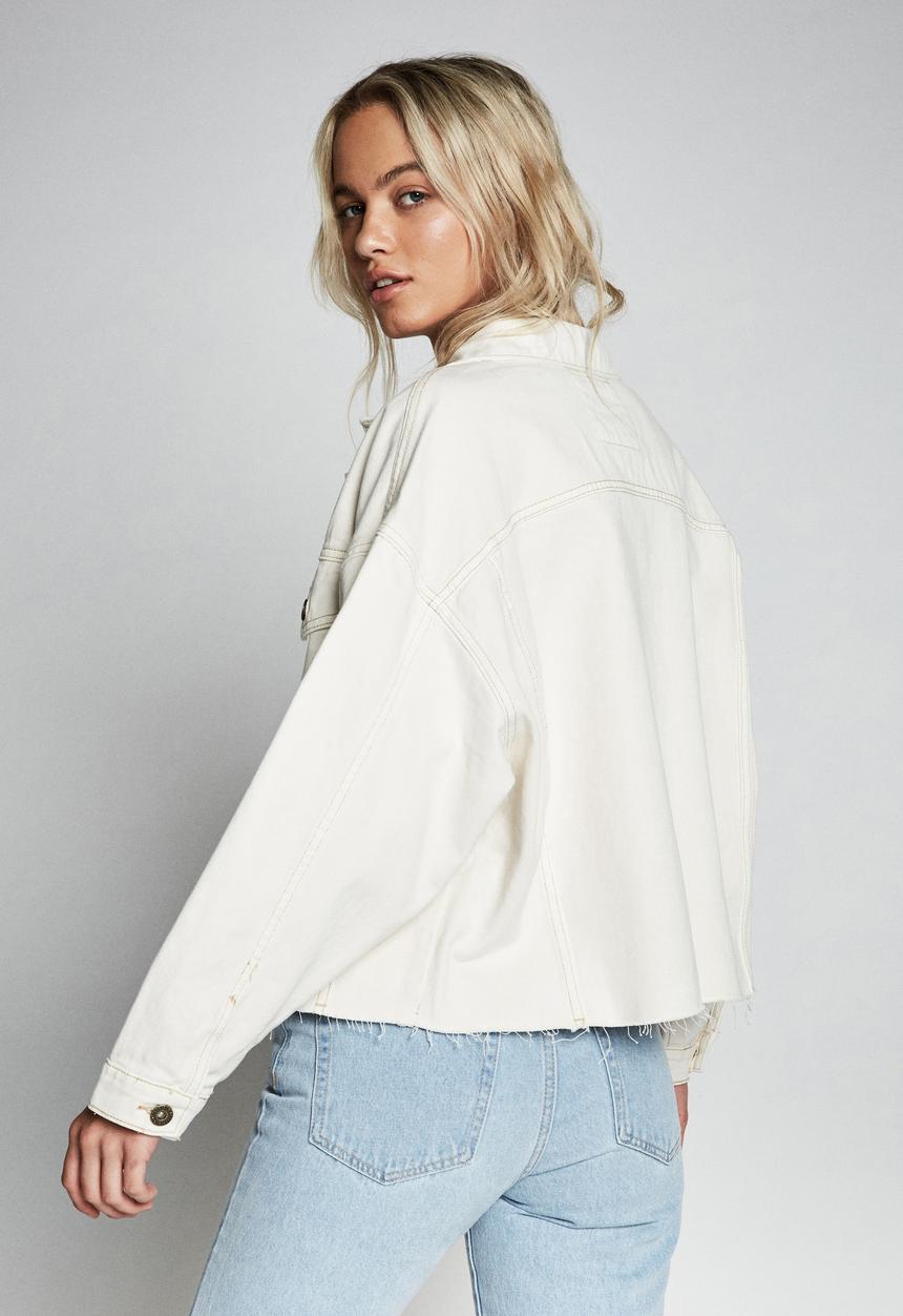 Cotton On - Os denim jacket - off white