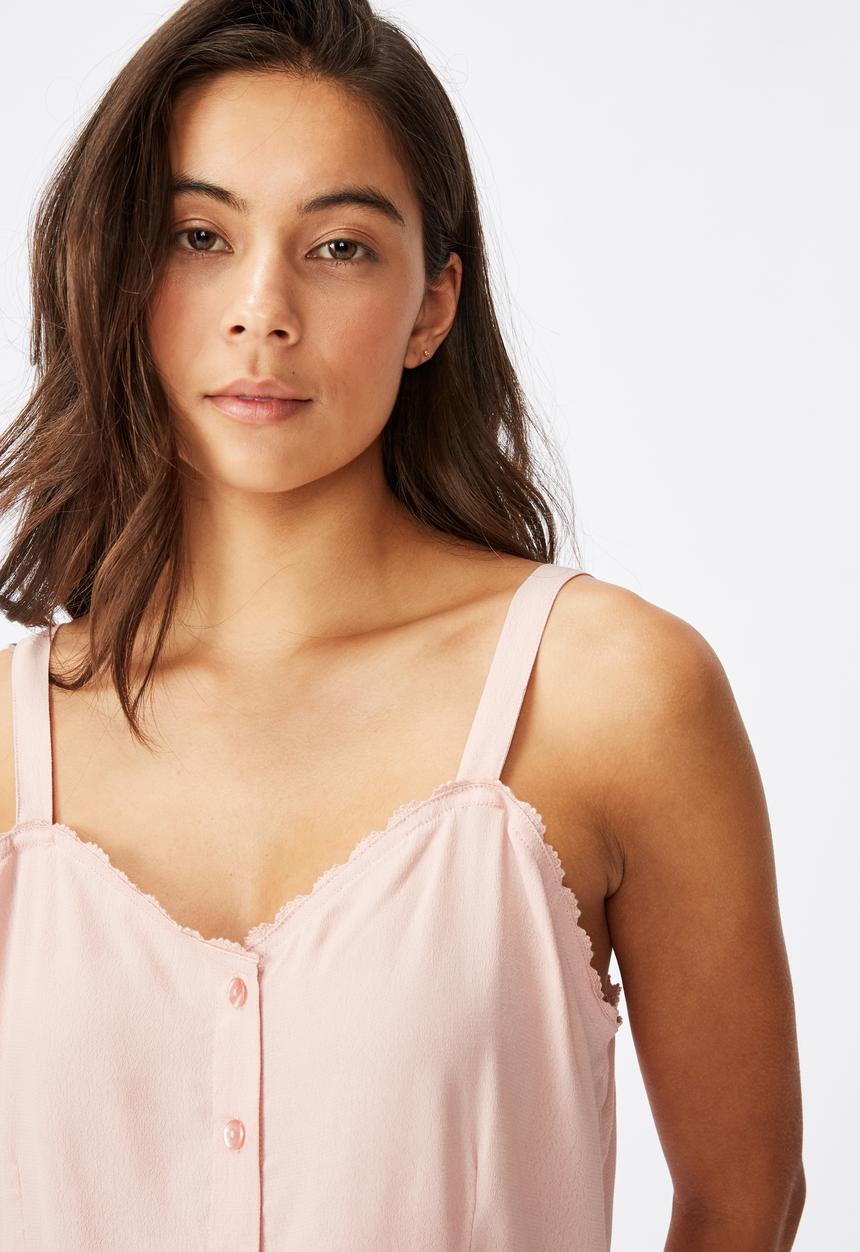 Cotton On - Pixie button through cami - pink