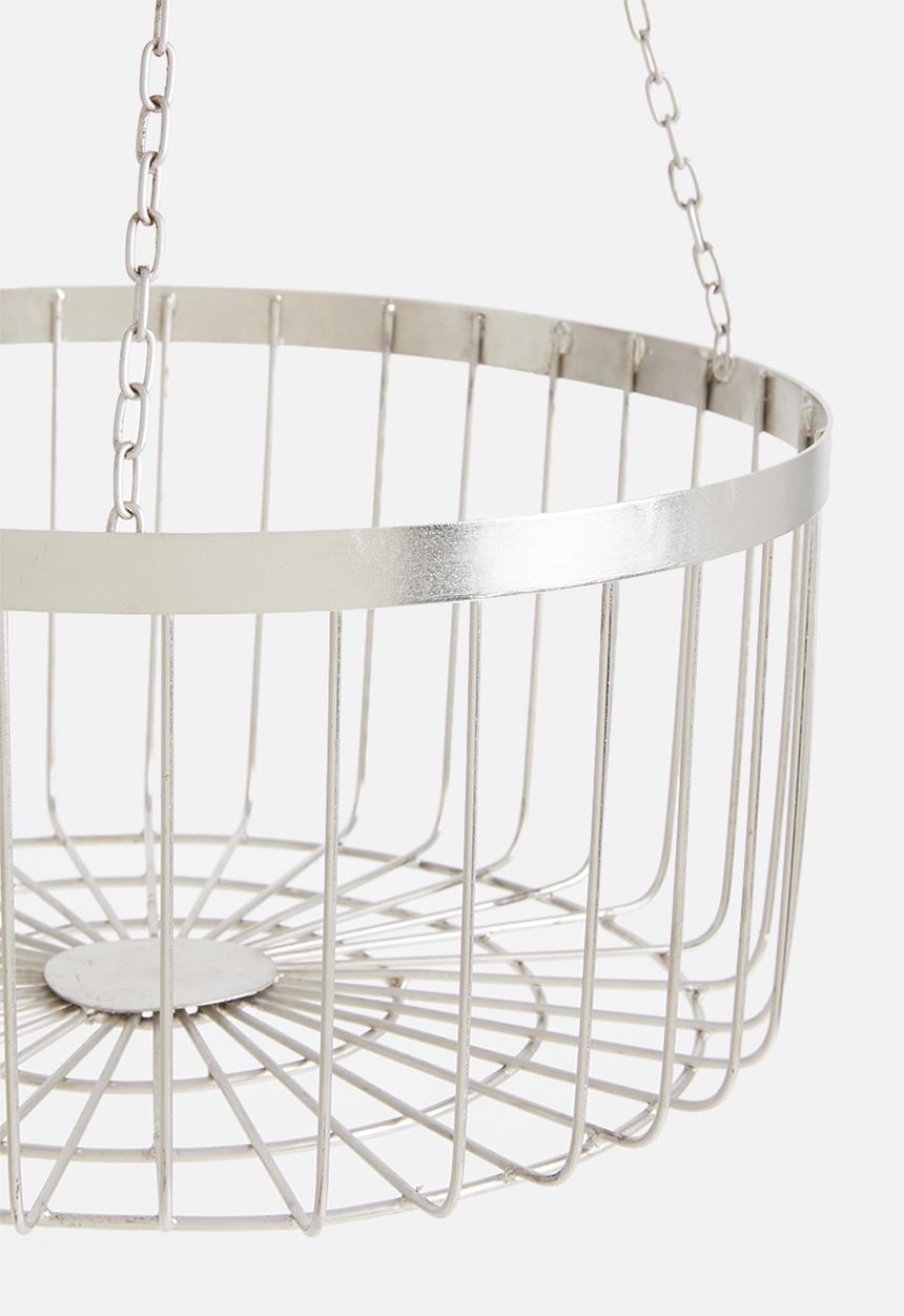 Sixth Floor - Hanging planter set - silver
