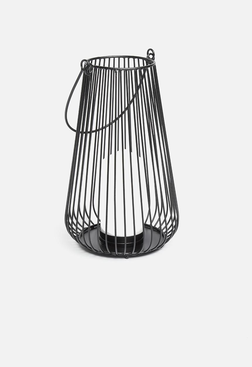 Sixth Floor - Rona wire lantern - black