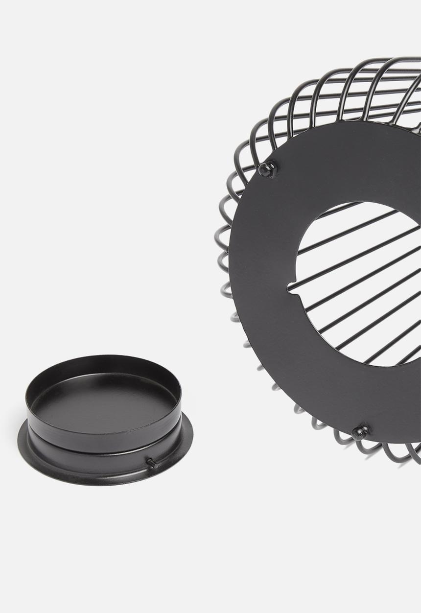 Sixth Floor - Rona wire lantern - black
