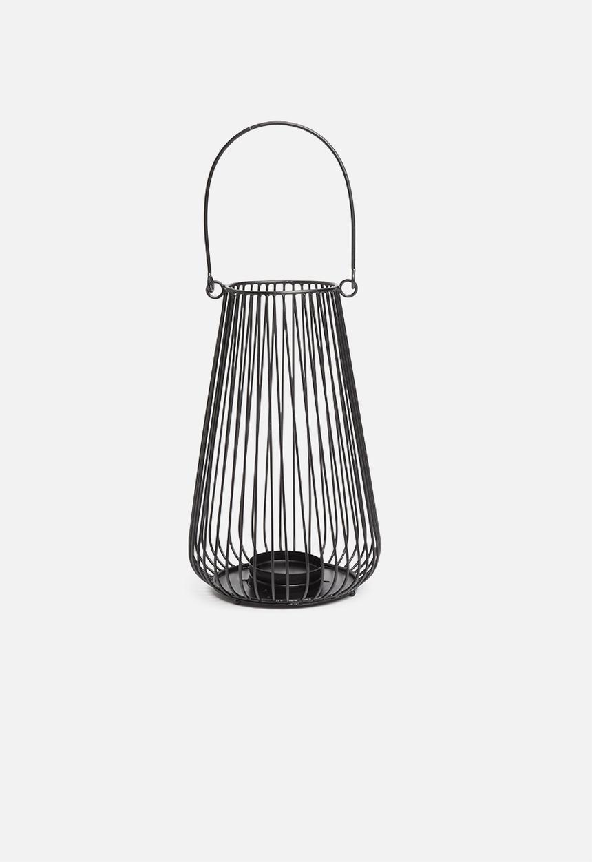 Sixth Floor - Rona wire lantern - black