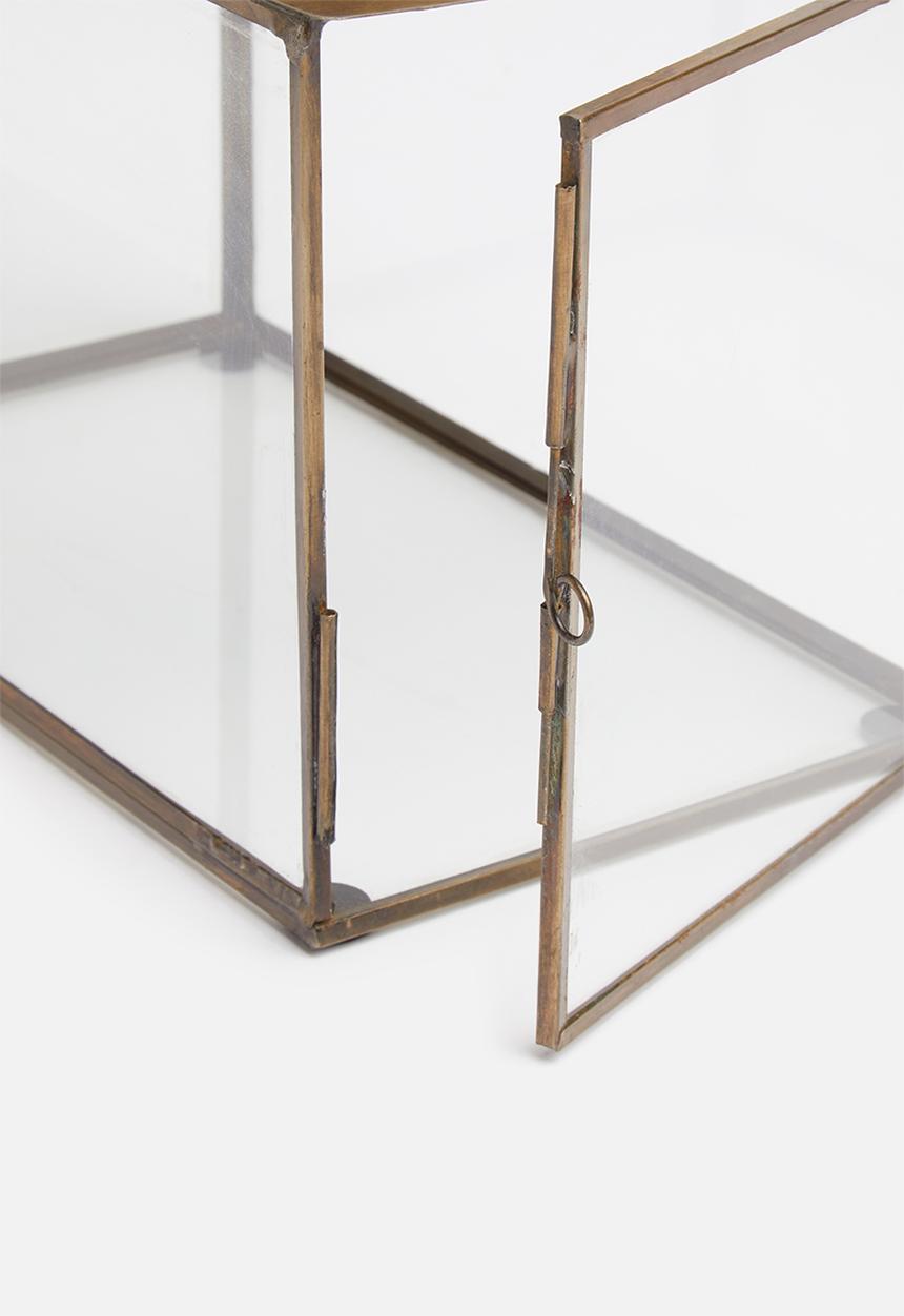 Sixth Floor - Shana glass lantern - brass