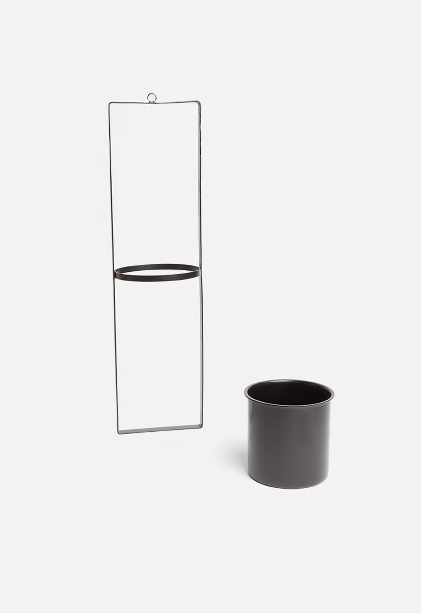 Sixth Floor - Wall frame planter - black