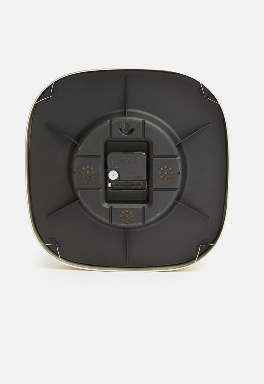 H&S - Square aluminium wall clock - gold