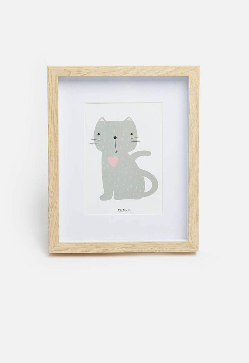 H&S - Kitty photo frame - natural