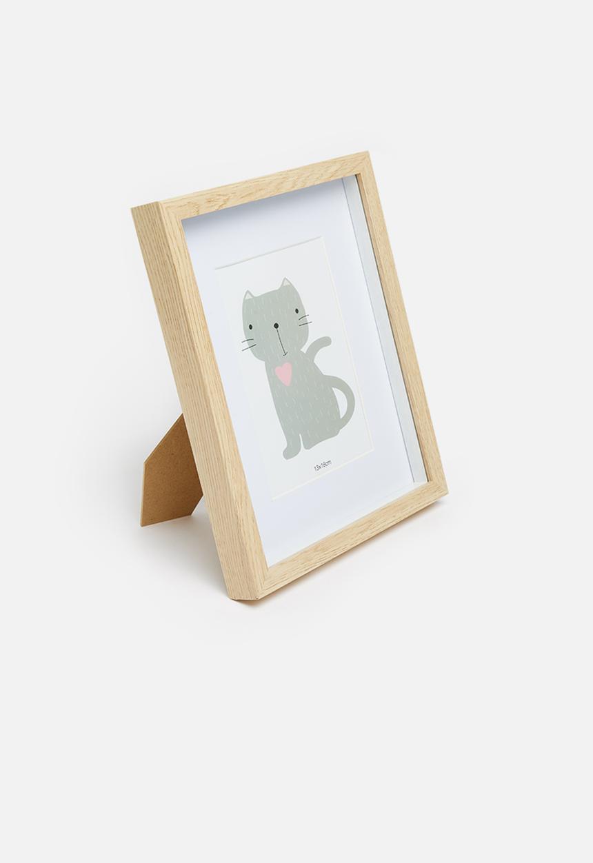 H&S - Kitty photo frame - natural