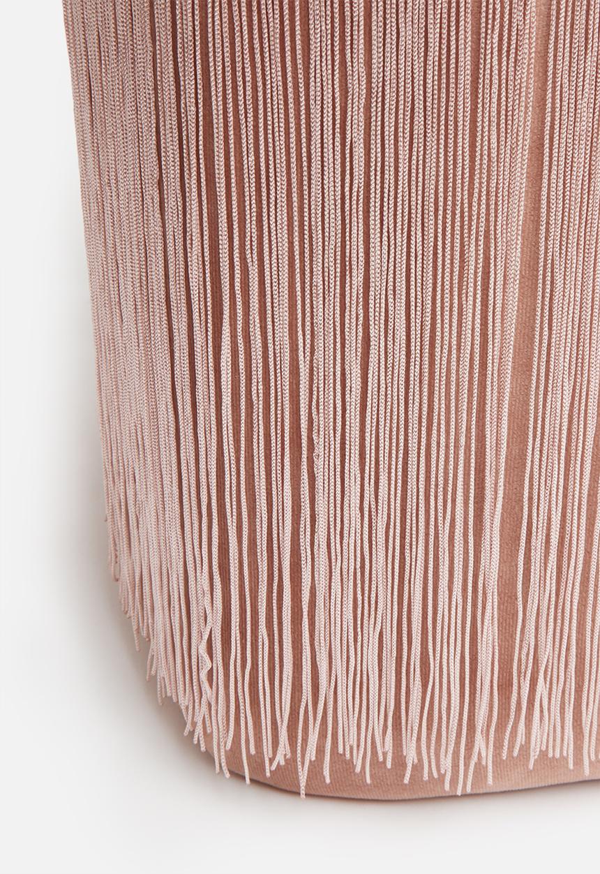 H&S - Tassel ottoman - pink 