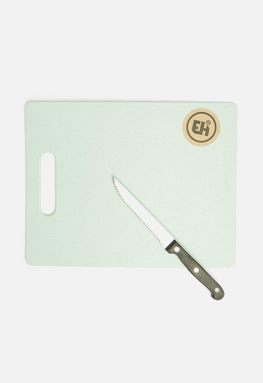 Excellent Houseware - Rice husk cutting board - green