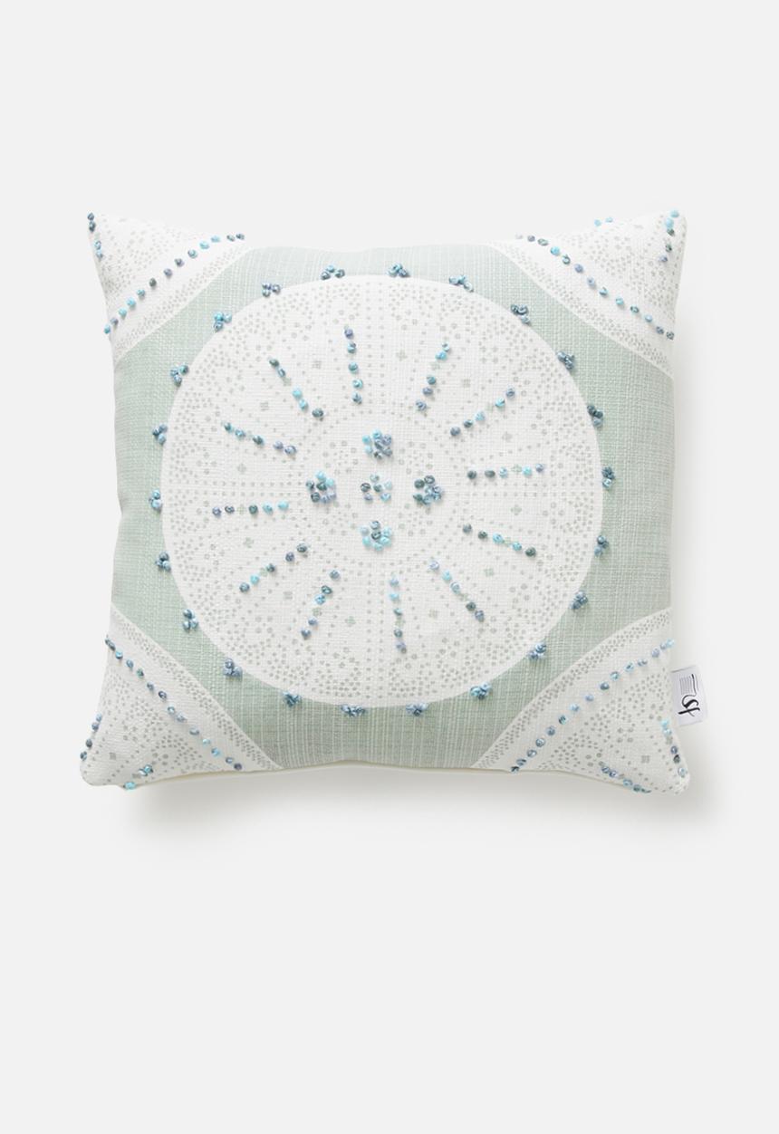 SF Collection - Pansy mandala cushion cover - blue