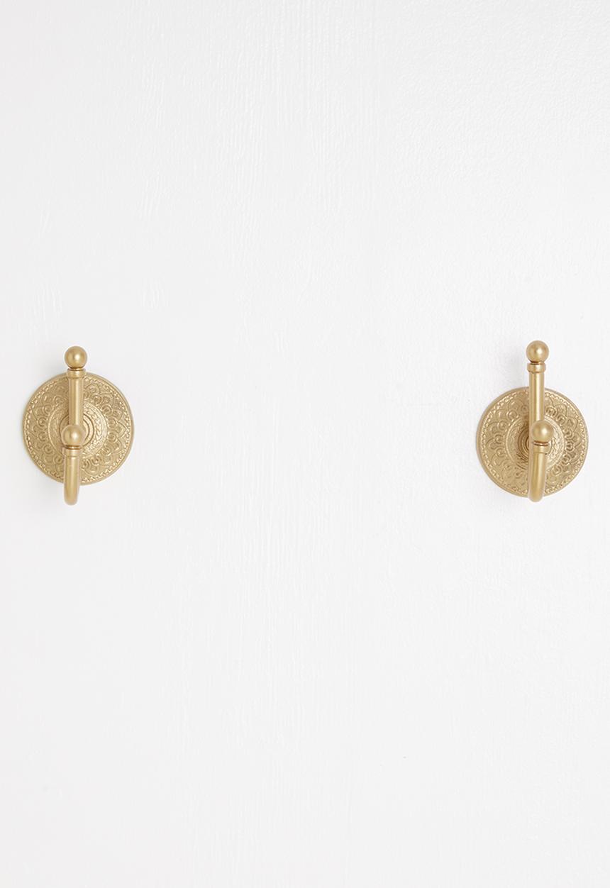 Sixth Floor - Wall hook set of 2 - gold
