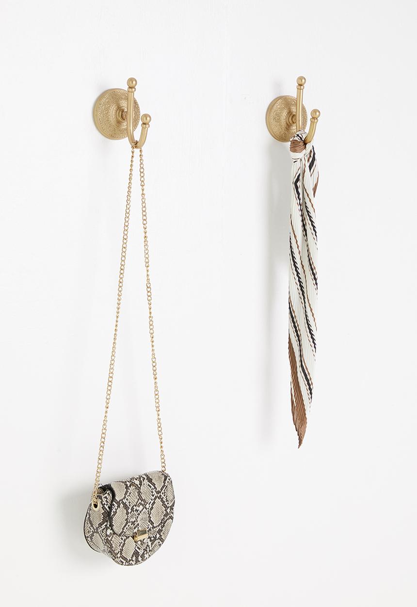 Sixth Floor - Wall hook set of 2 - gold