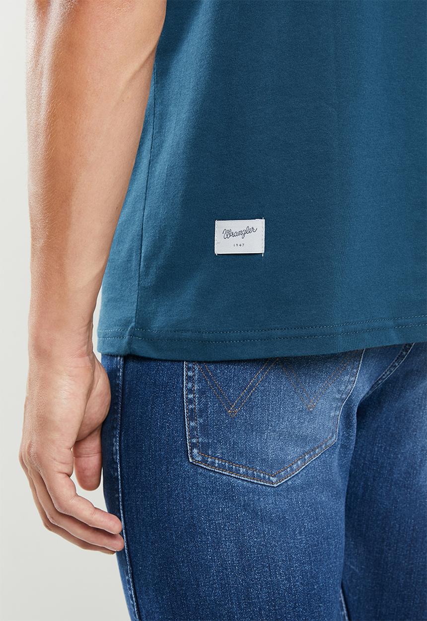 Wrangler - Kabel short sleeve tee - blue