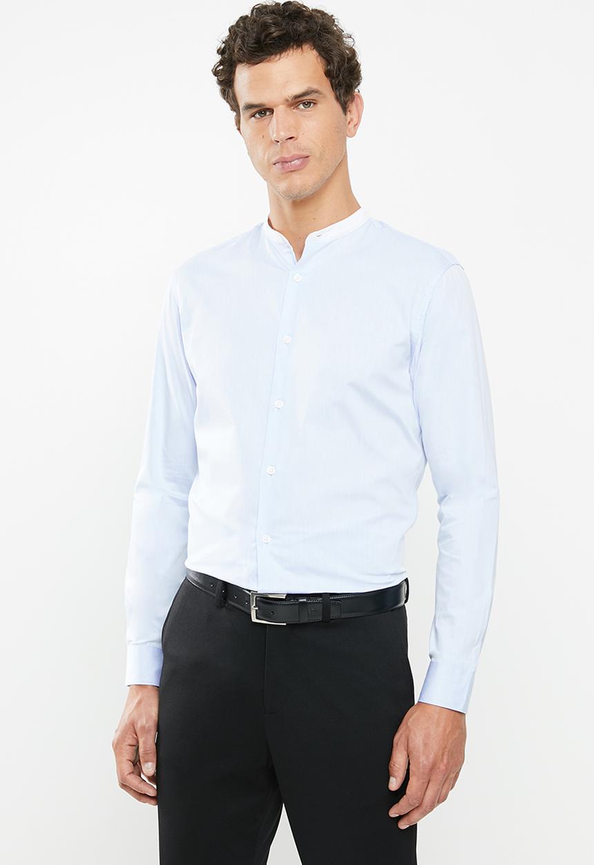 Selected Homme - Contrast slim fit shirt - blue