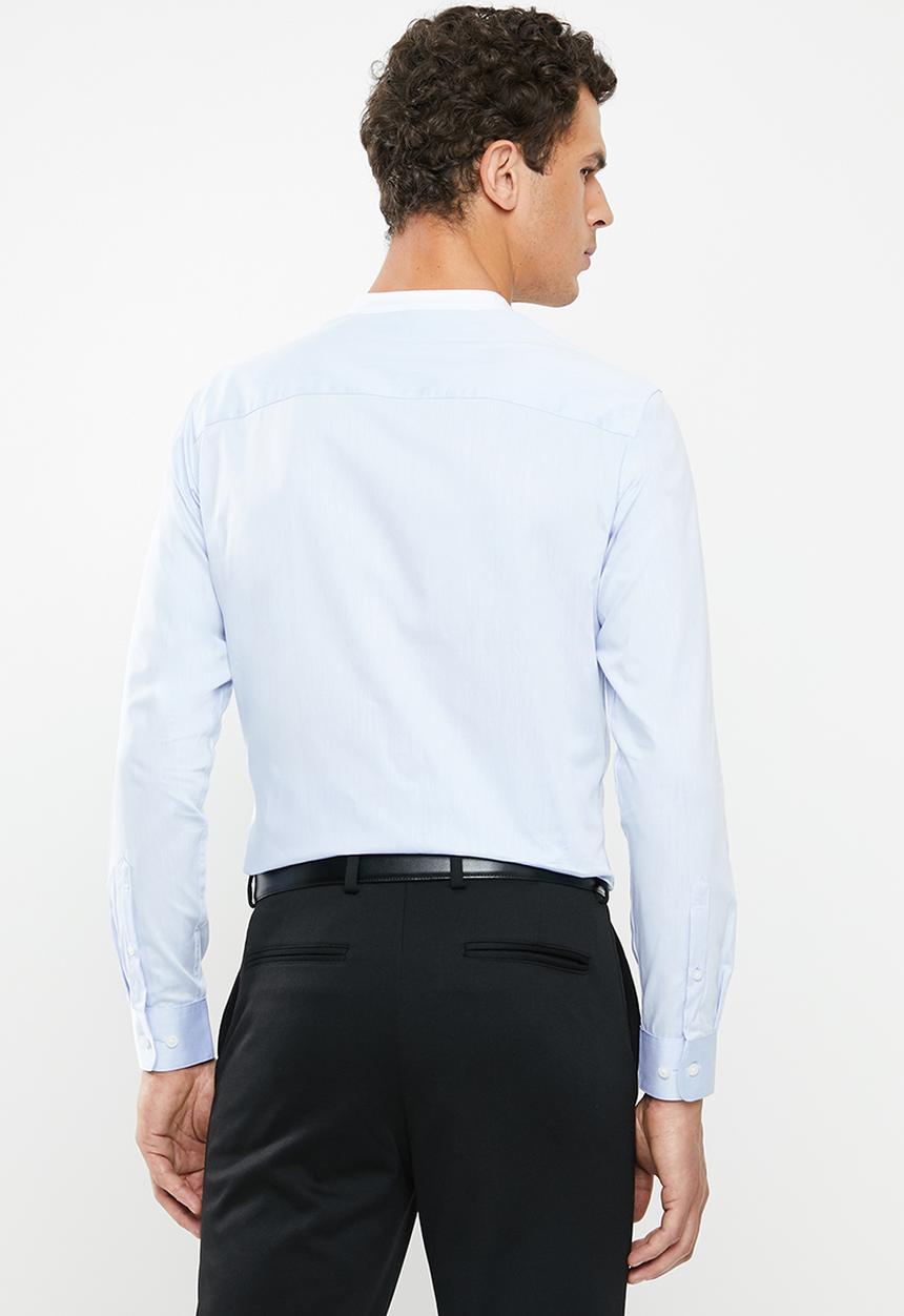 Selected Homme - Contrast slim fit shirt - blue