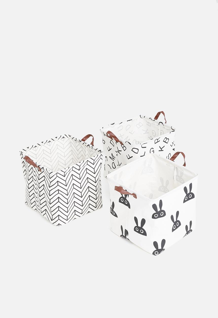 Sixth Floor - Bunny storage box - black & white