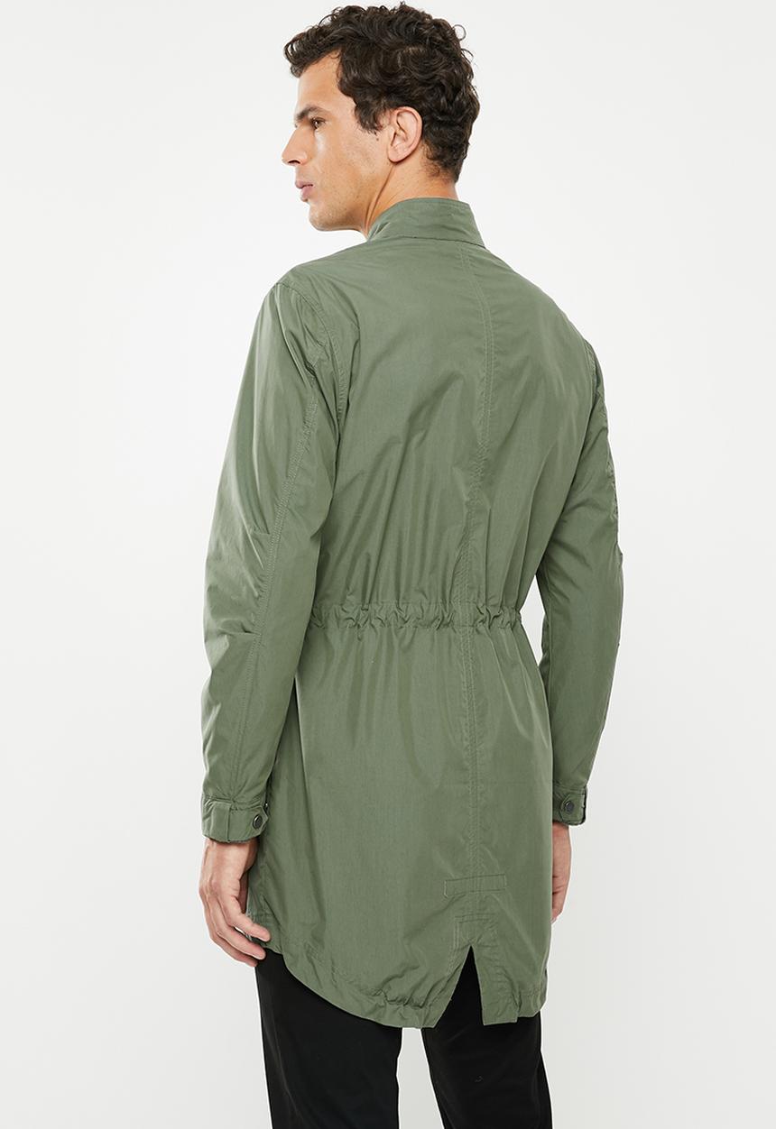 Selected Homme - Con fishtail parka jacket - khaki