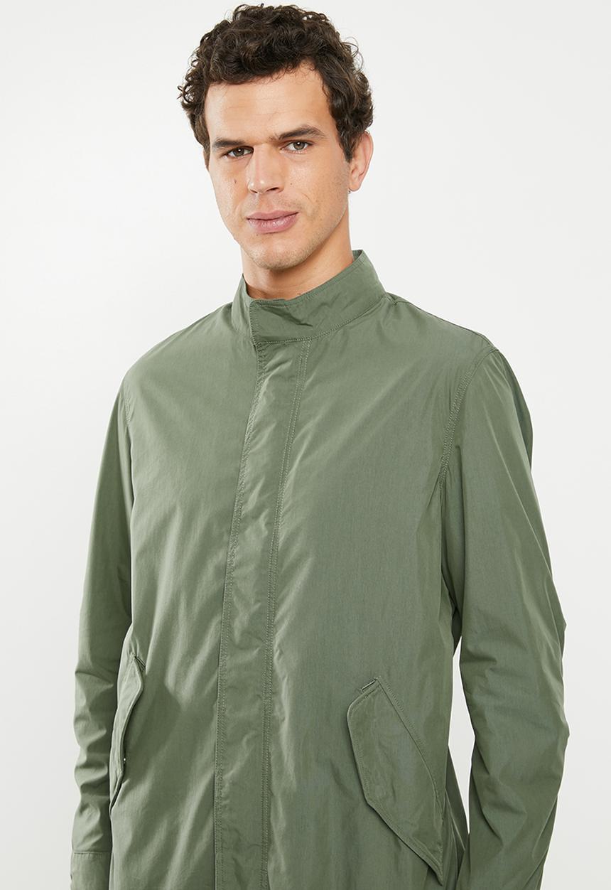 Selected Homme - Con fishtail parka jacket - khaki