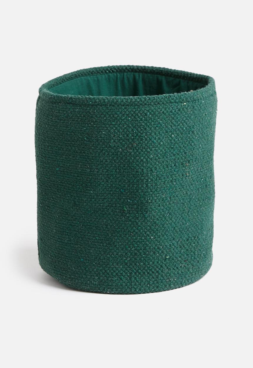 Sixth Floor - Sona cotton basket - forest green