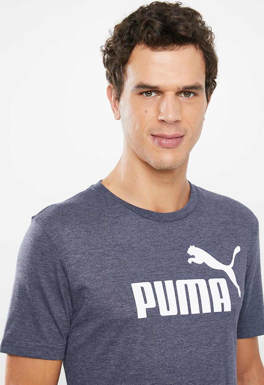 PUMA - Ess+ heather tee - navy 