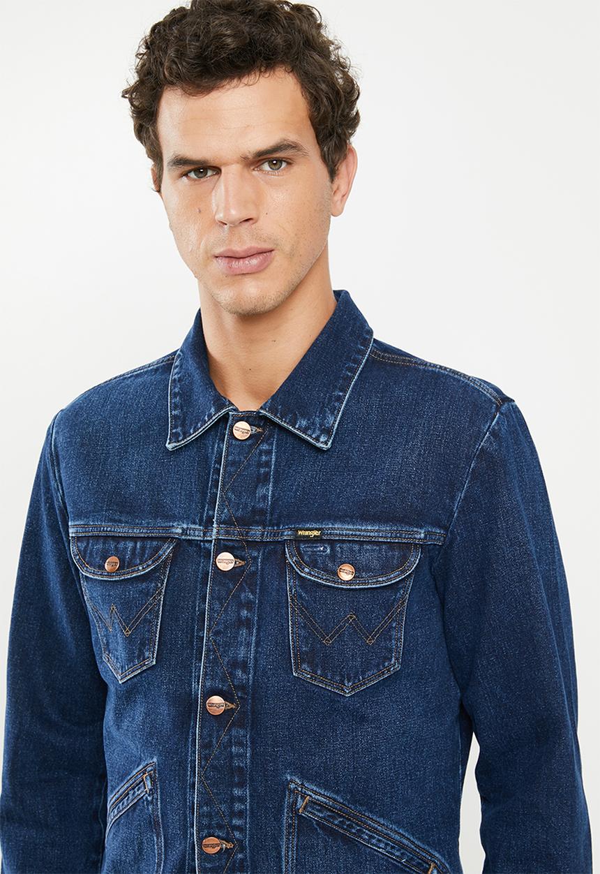 Wrangler - Denim regular fit jacket - blue