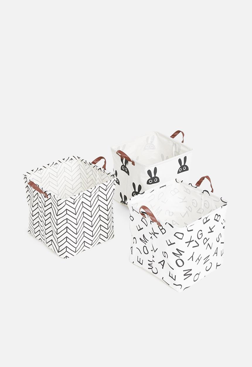 Sixth Floor - Abc storage box - black & white