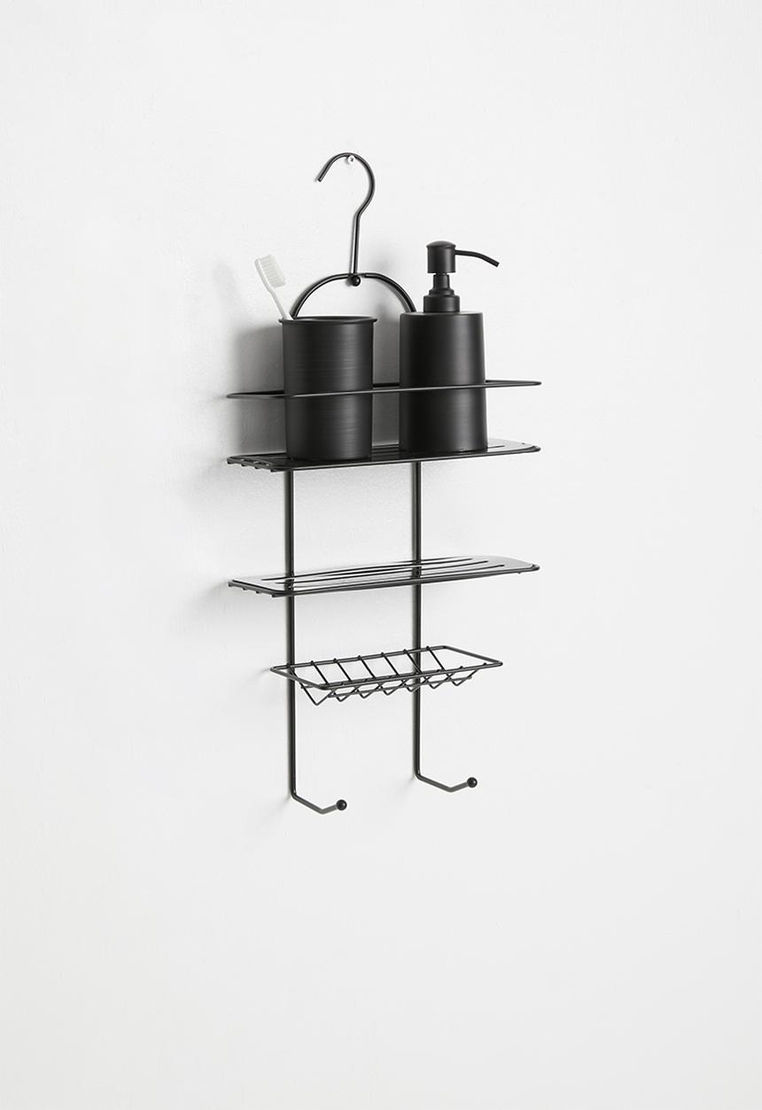 Bathroom Solutions - Hanging shower rack - black