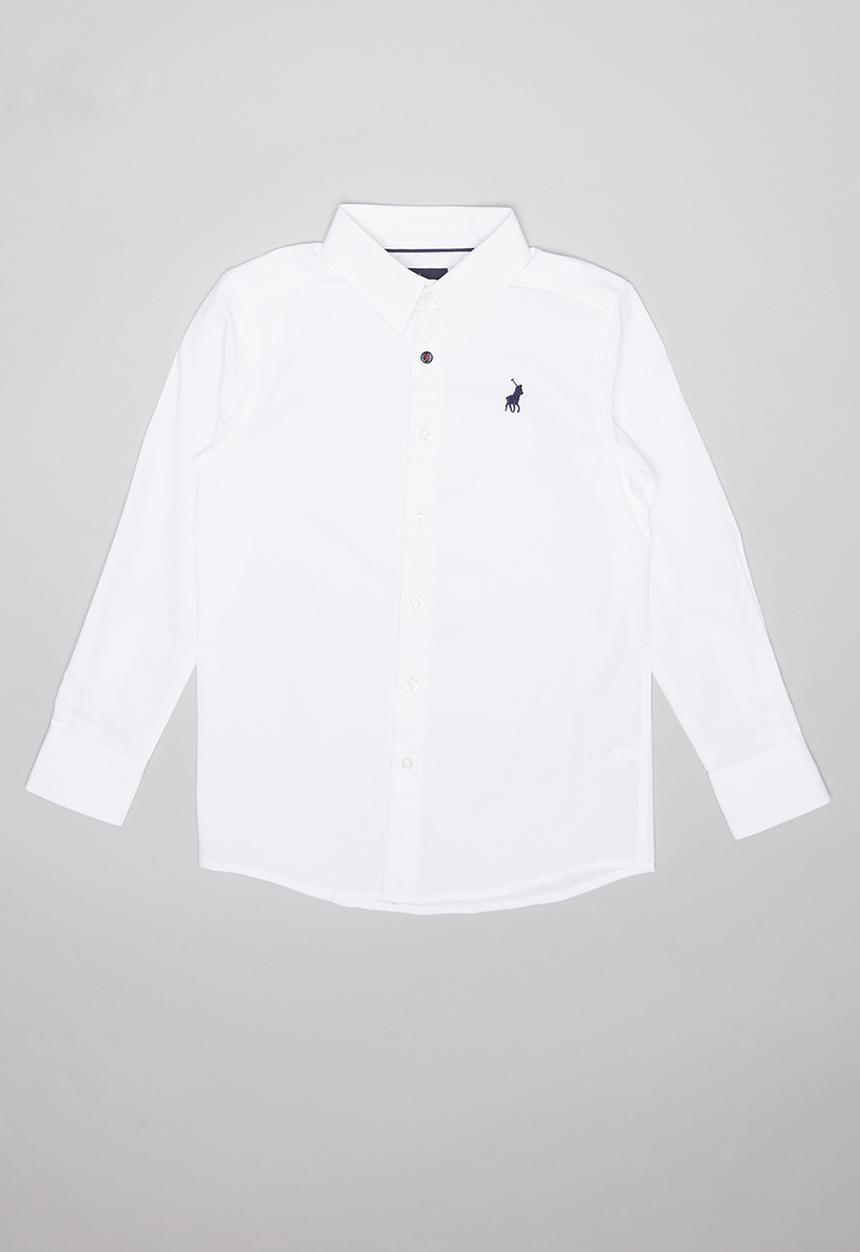 POLO - Boys nicholas long sleeve shirt - white