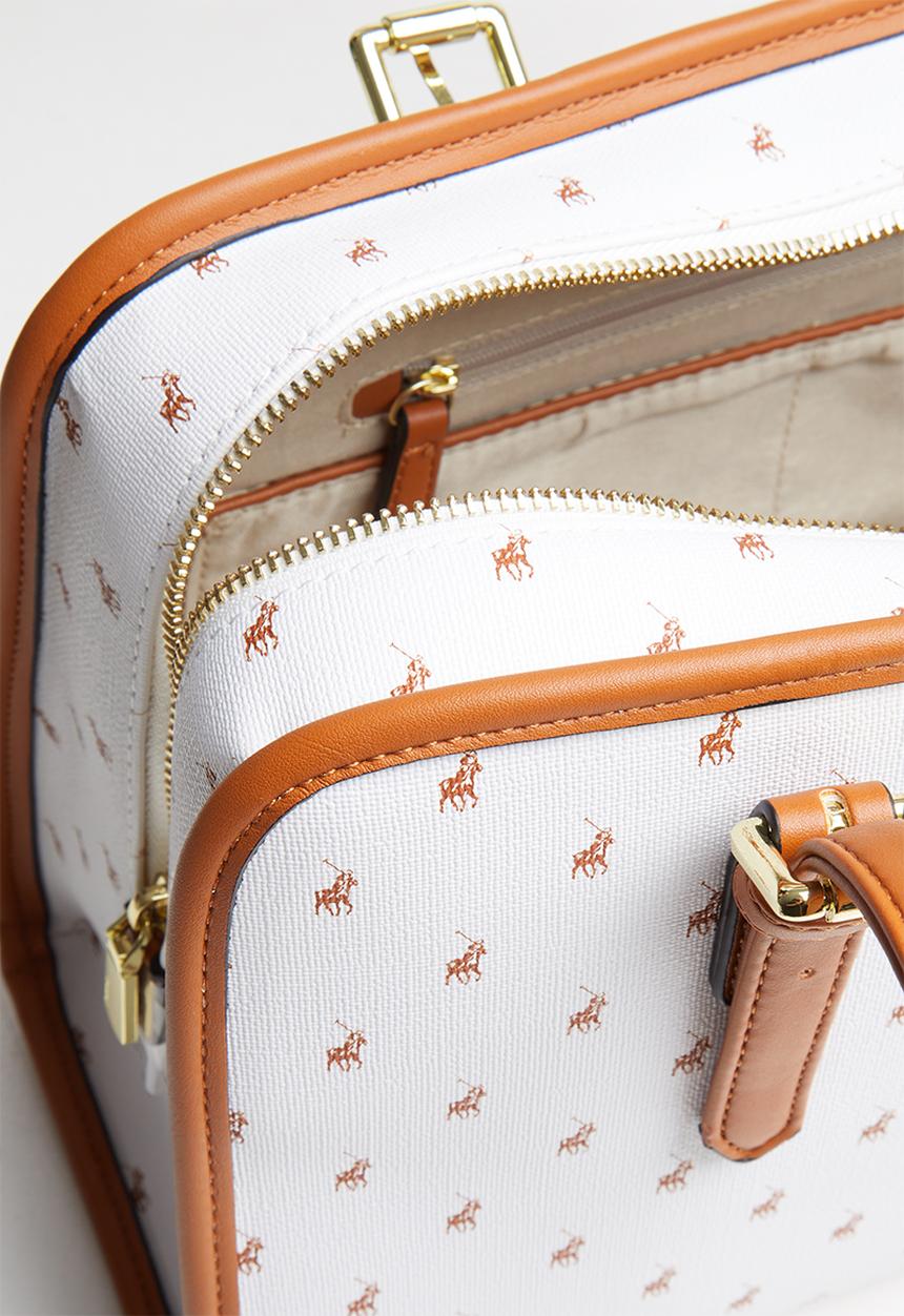 POLO - Ascot shopper - white & brown 