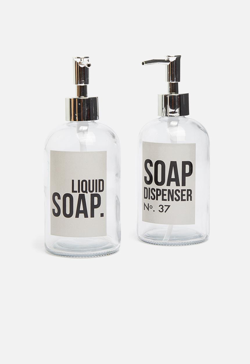 Bathroom Solutions - Glass liquid soap dispenser - clear