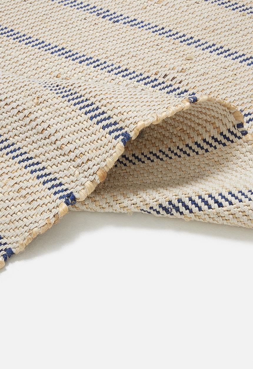 H&S - Perth jute rug - blue stripe