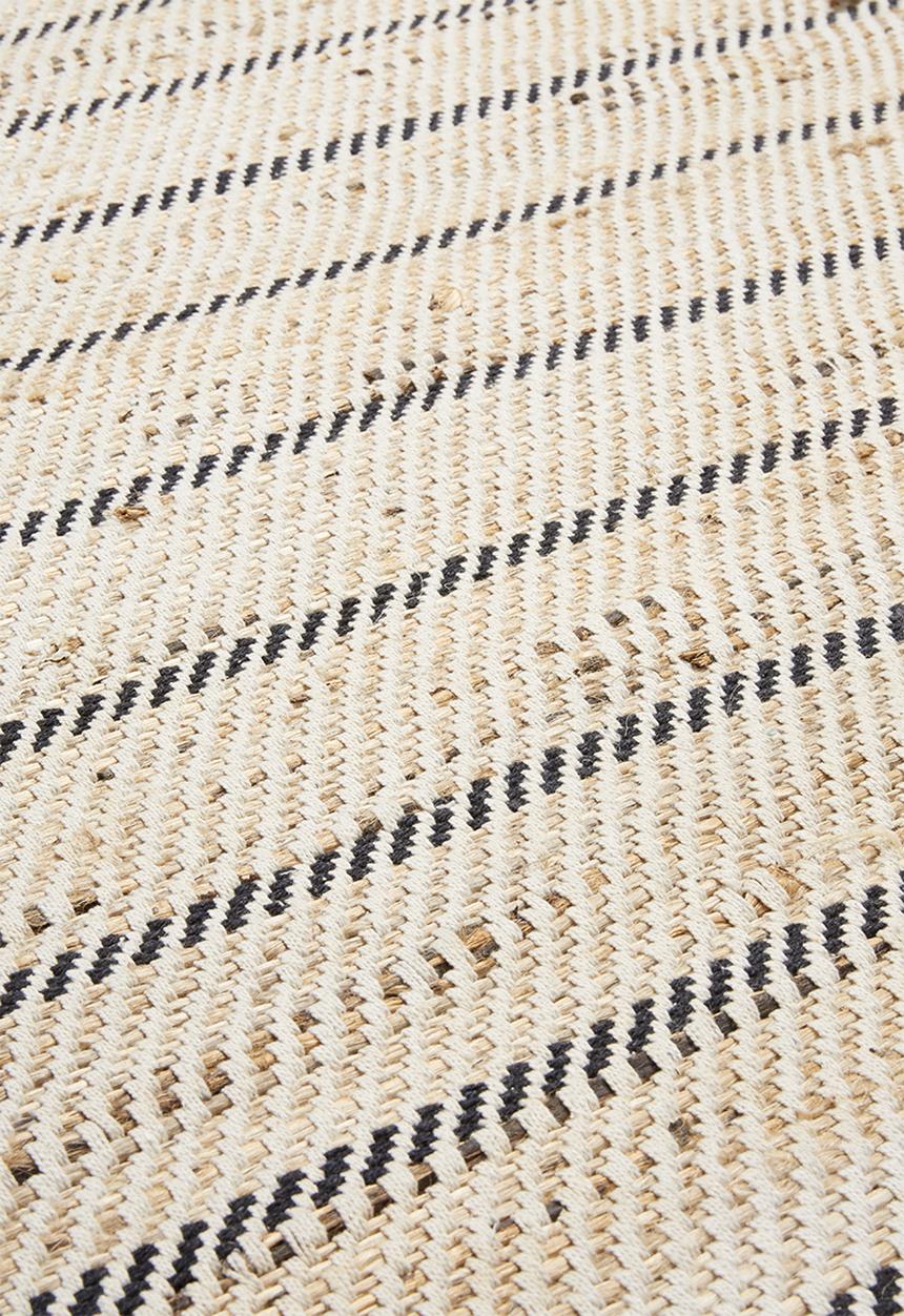 H&S - Perth jute rug - black stripe