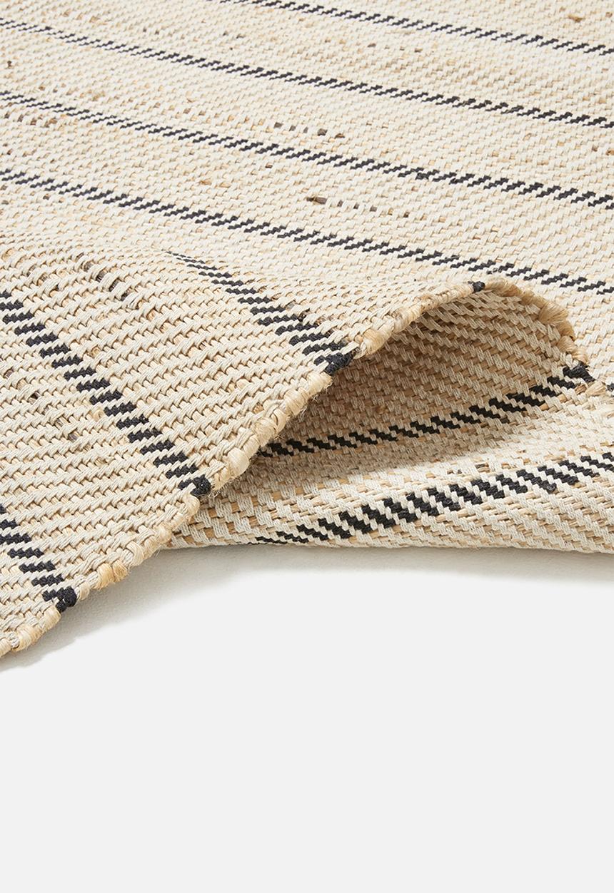 H&S - Perth jute rug - black stripe