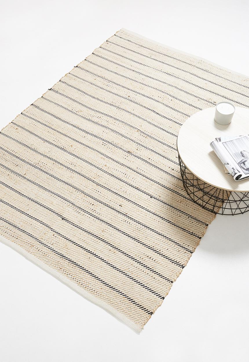 H&S - Perth jute rug - black stripe