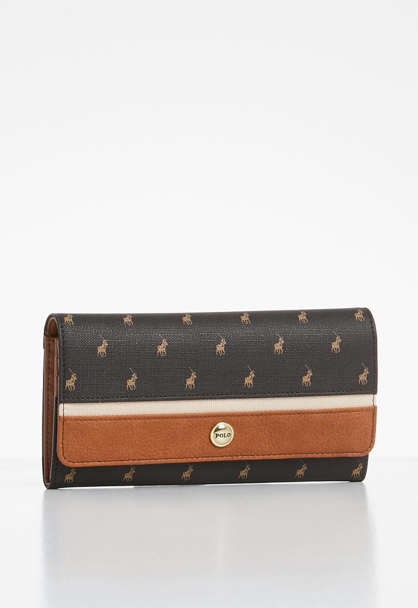 POLO - Heritage trifold purse - brown