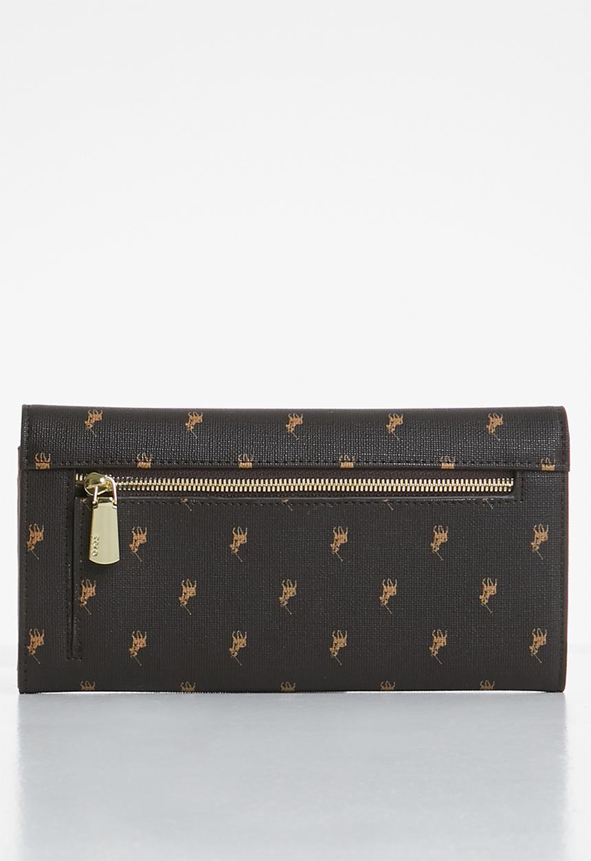 POLO - Heritage trifold purse - brown