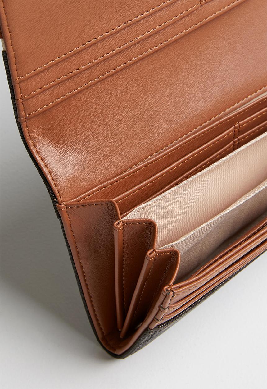 POLO - Heritage trifold purse - brown