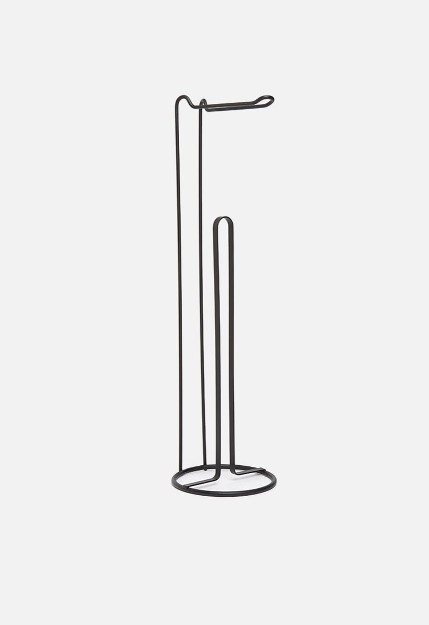 Bathroom Solutions - Standing toilet roll holder - black