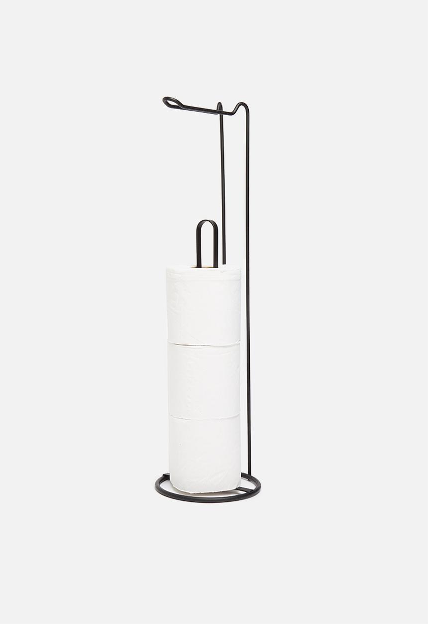 Bathroom Solutions - Standing toilet roll holder - black