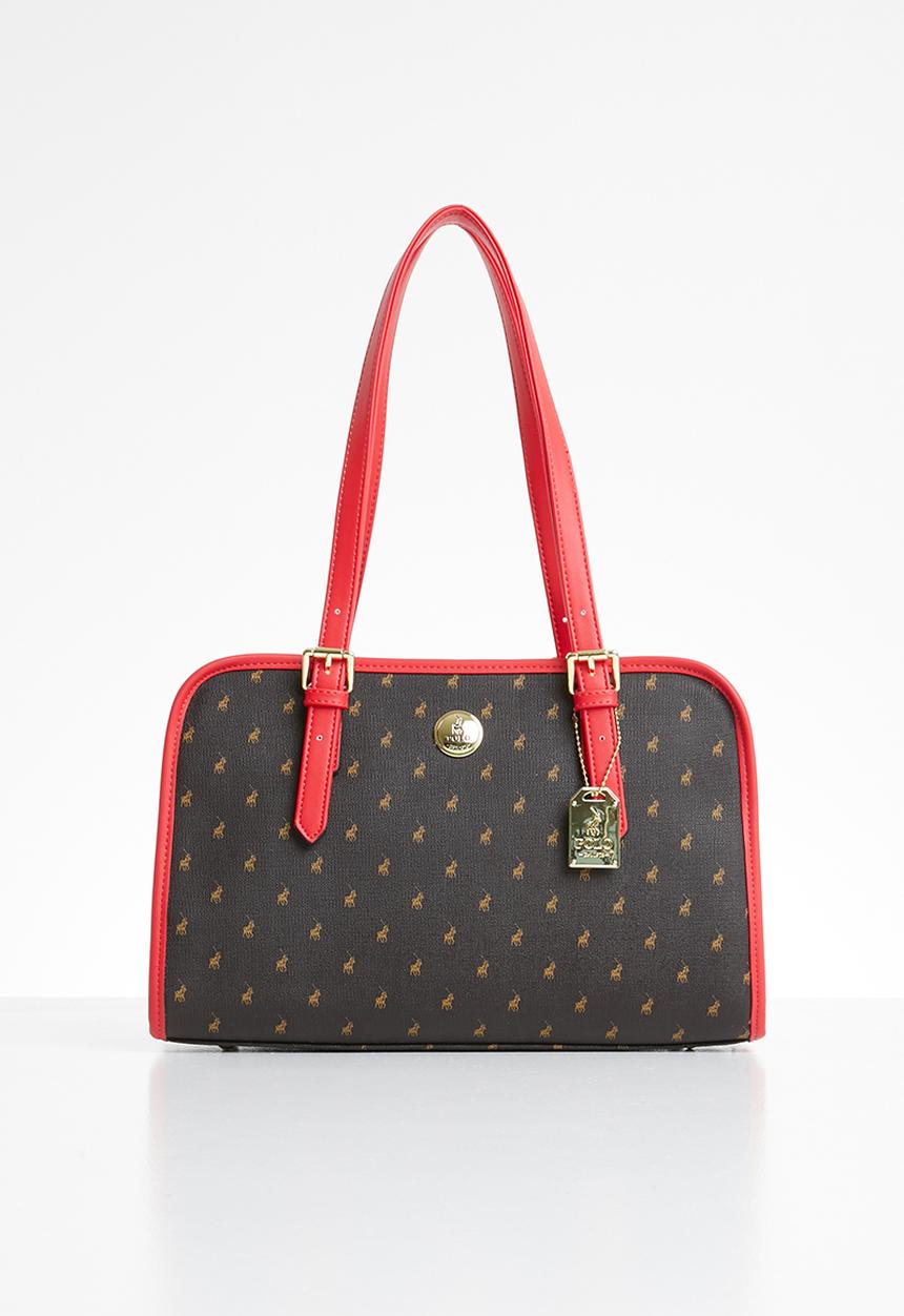 POLO - Ascot shopper - brown & red