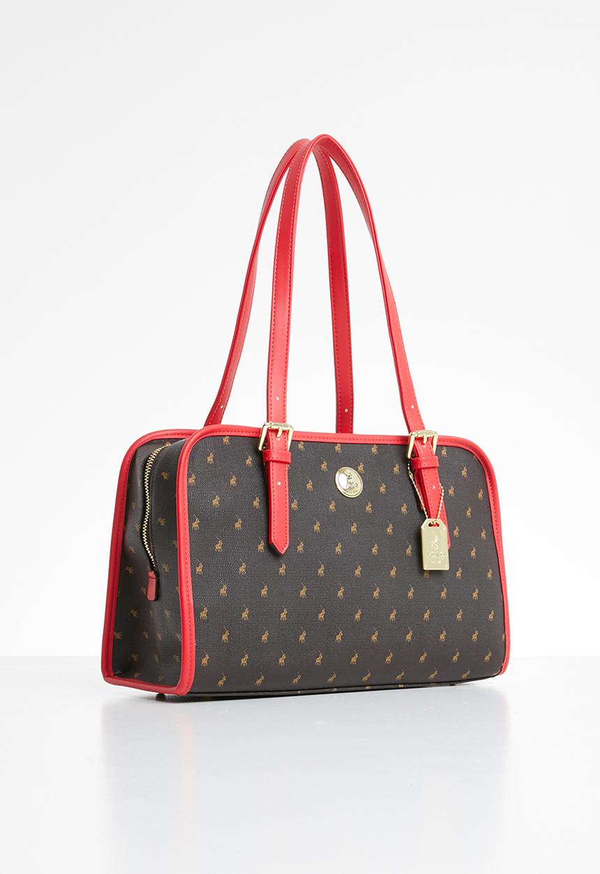 POLO - Ascot shopper - brown & red