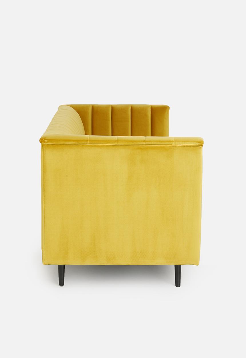 Sixth Floor - Flute 3 seater - mustard
