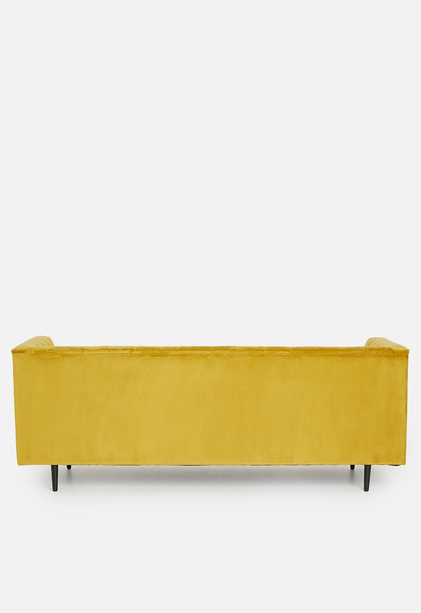 Sixth Floor - Flute 3 seater - mustard