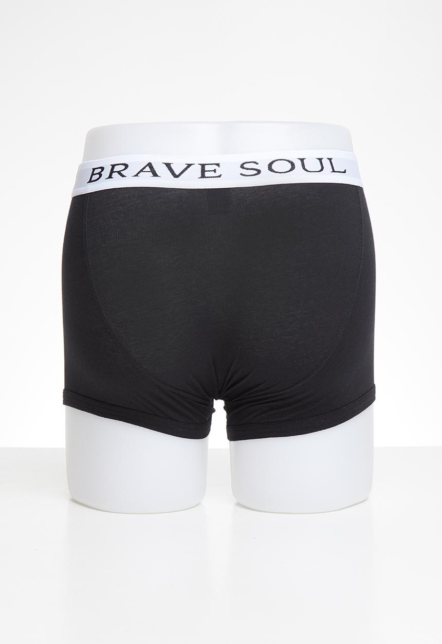 Brave Soul - Ali Branded 2 pack boxers black and grey