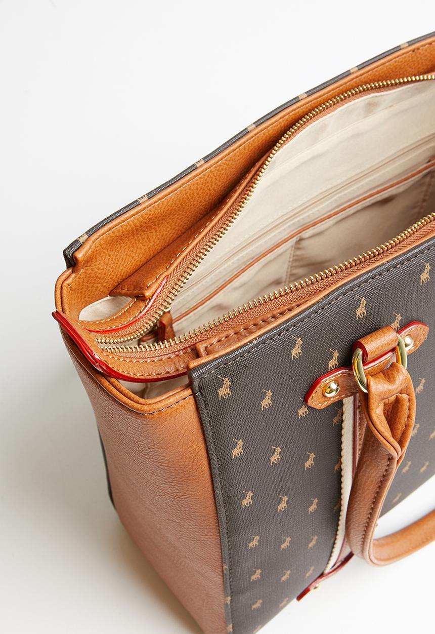 POLO - Heritage tote - brown & black